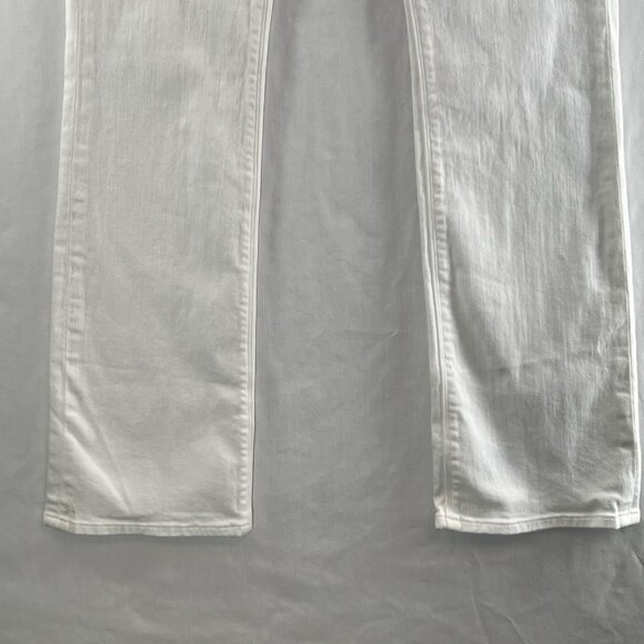 Express Low Rise Barely Bootcut Jeans Womens 10R Stretch Denim Minimalist White - Picture 6 of 12
